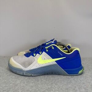 Nike Metcon 2 Womens Shoes Size 9 Blue White Crossfit Running Sneaker 821913-003